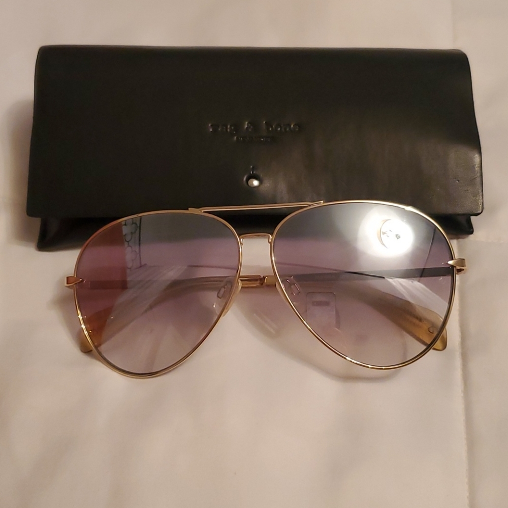 Rag and Bone 63 mm Aviator Sunglasses
